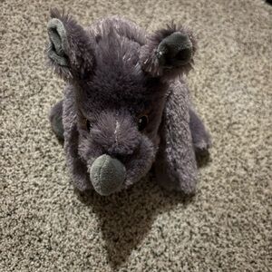 Gray Plush Rhino Toy